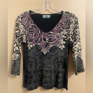 Vanilla Sugar Purple Rose Top